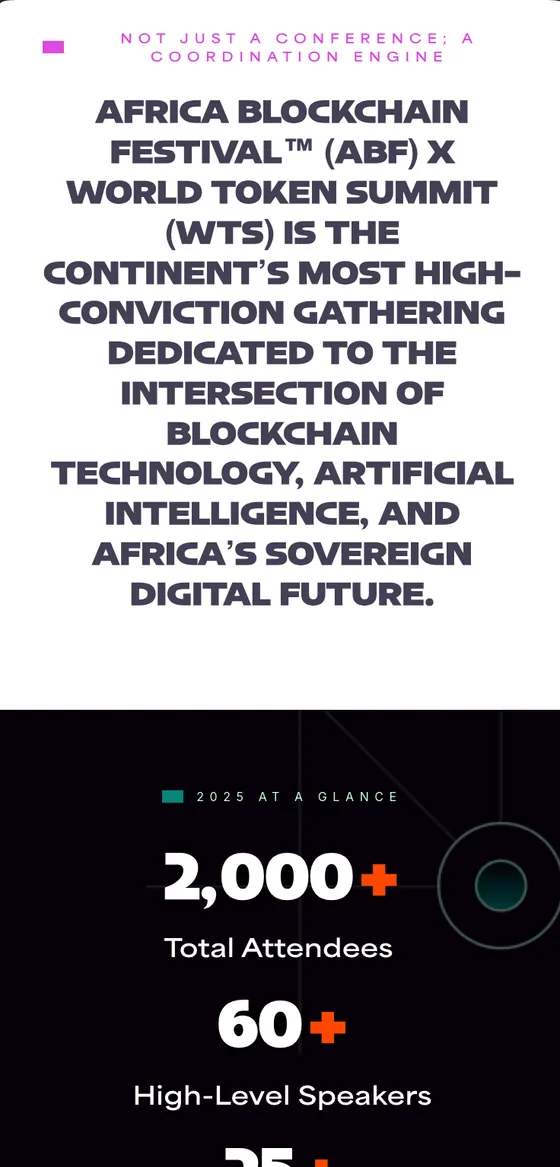 Africa Blockchain Festival on mobile, view 1
